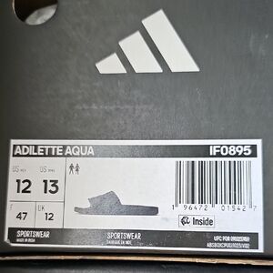 Adidas Adilette Aqua Slides in Blue Women size 13 or Mens size 12